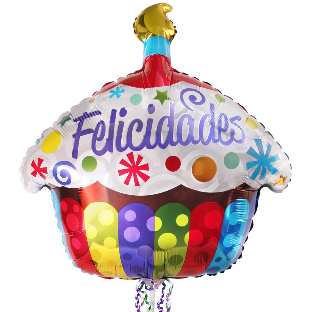Globo Felicidades cupcake
